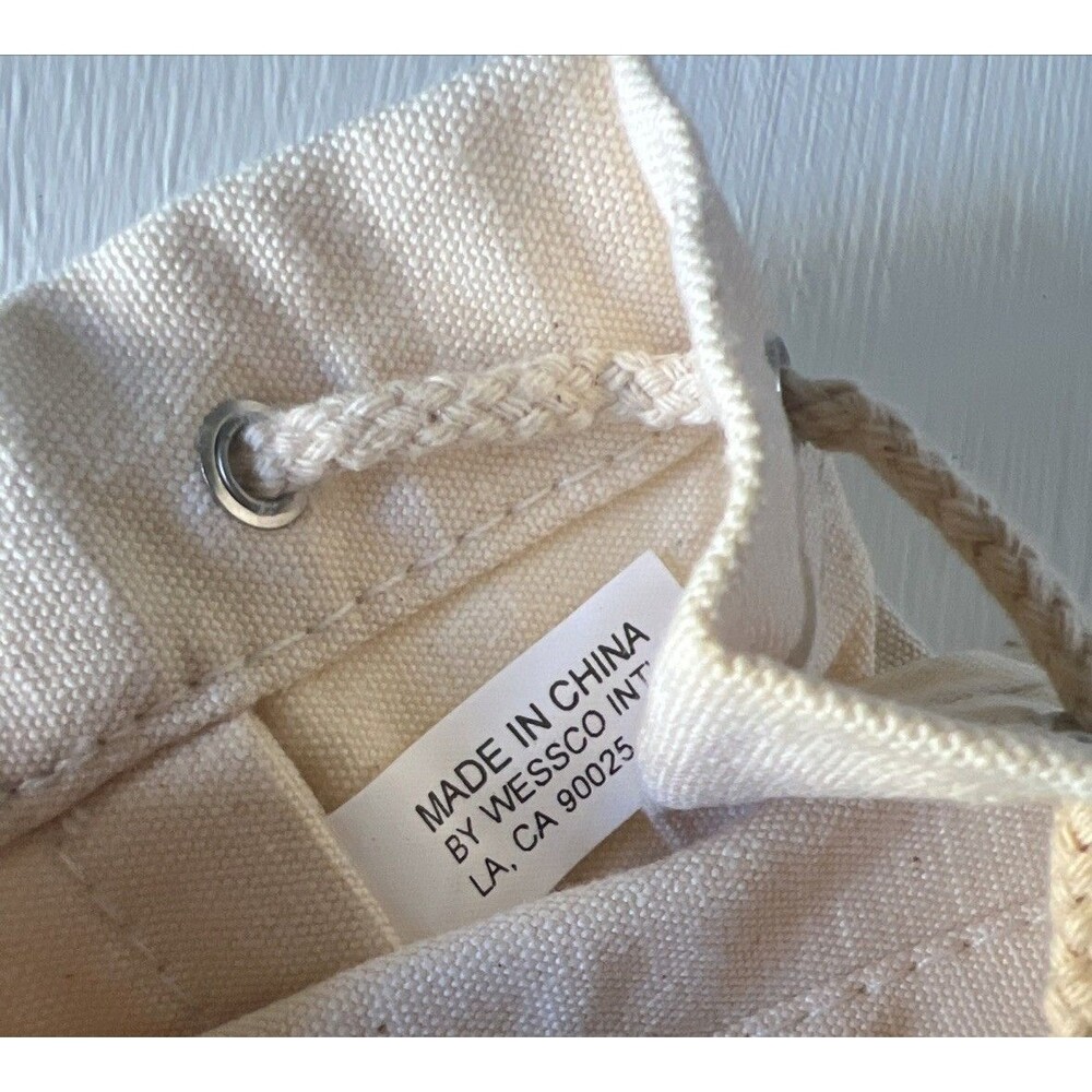 Disney Cruise Line Small Bag Pouch Round Canvas Drawstring Tote Mickey Logo New - Picture 8 of 10